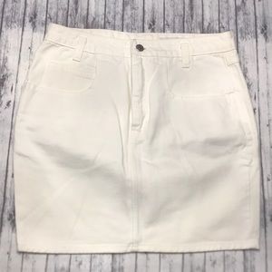 White/cream Calvin Klein Sport jean skirt